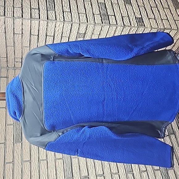 NWT Eddie Bauer Sherpa Fleece Jacket Sz XL Royal and Gray - Picture 10 of 13